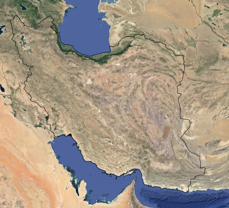 تصویر ماهواره ای کل ایران به صورت تایل