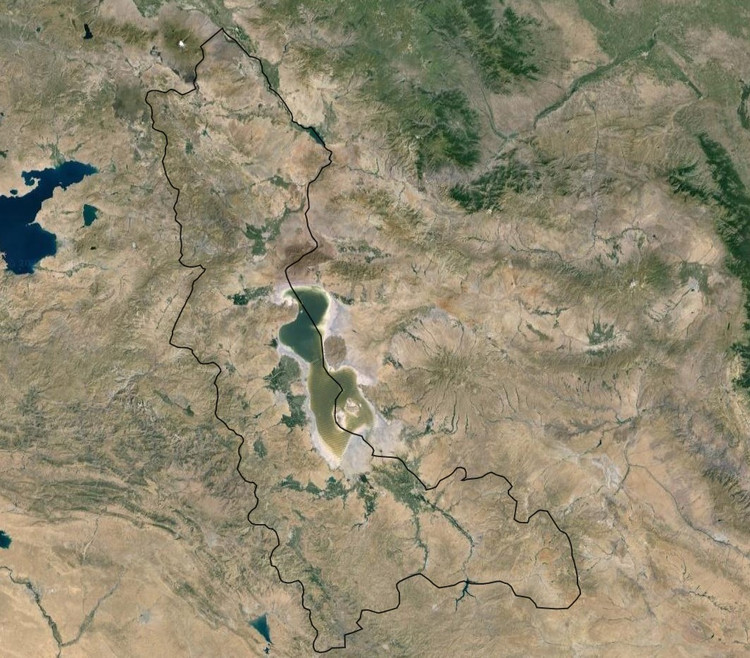 تصویر ماهواره ای استان آذربایجان غربی به صورت تایل