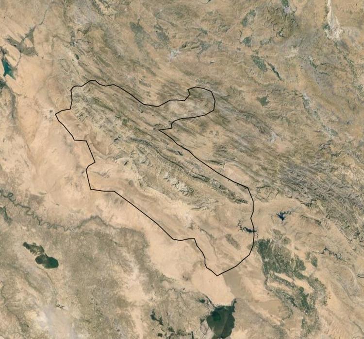 تصویر ماهواره ای استان ایلام به صورت تایل