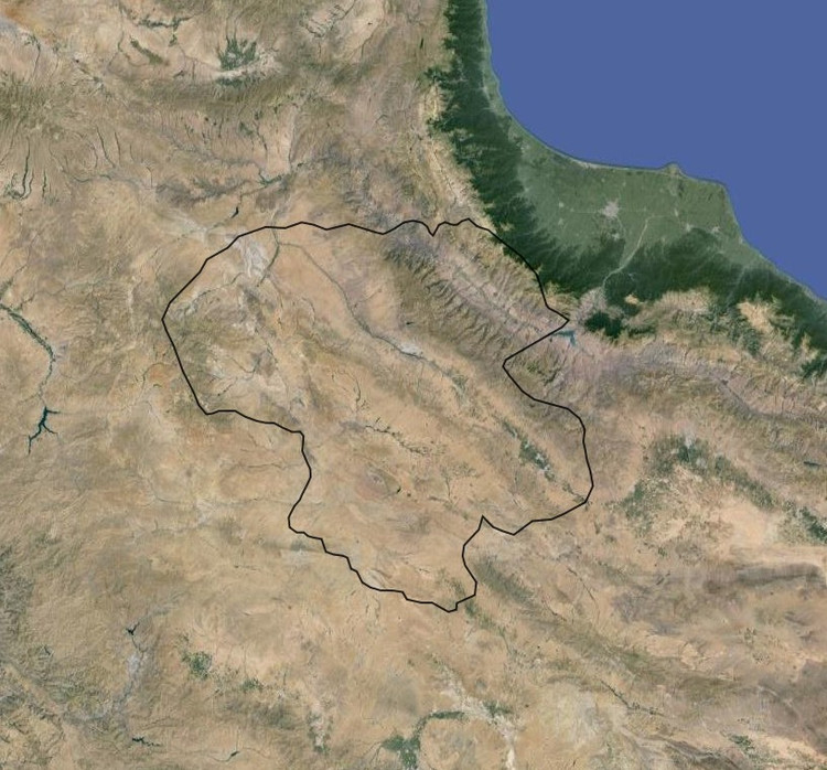 تصویر ماهواره ای استان زنجان به صورت تایل